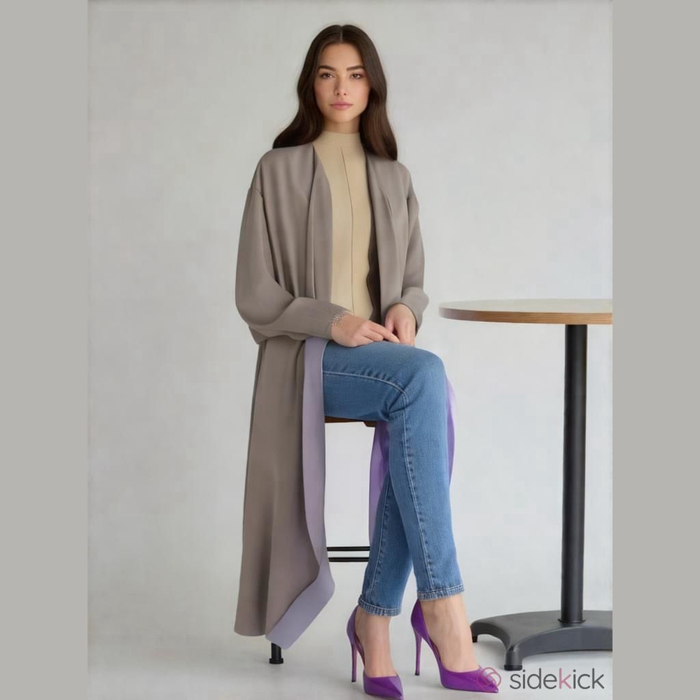 NWT Eileen Fisher Limited Edition Lavender 100% Silk Maxi Duster w/Belt-Size S